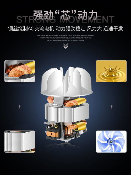 专业级家用电吹风机 冷热静音大功率，速干护发新选择